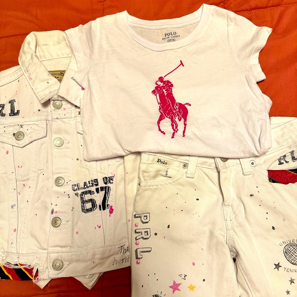 Girls Ralph Lauren Polo Jean Set